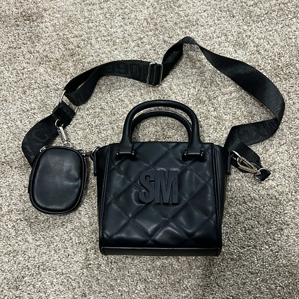 Steve Madden black bbabi crossbody shoulder bag purse NWOT